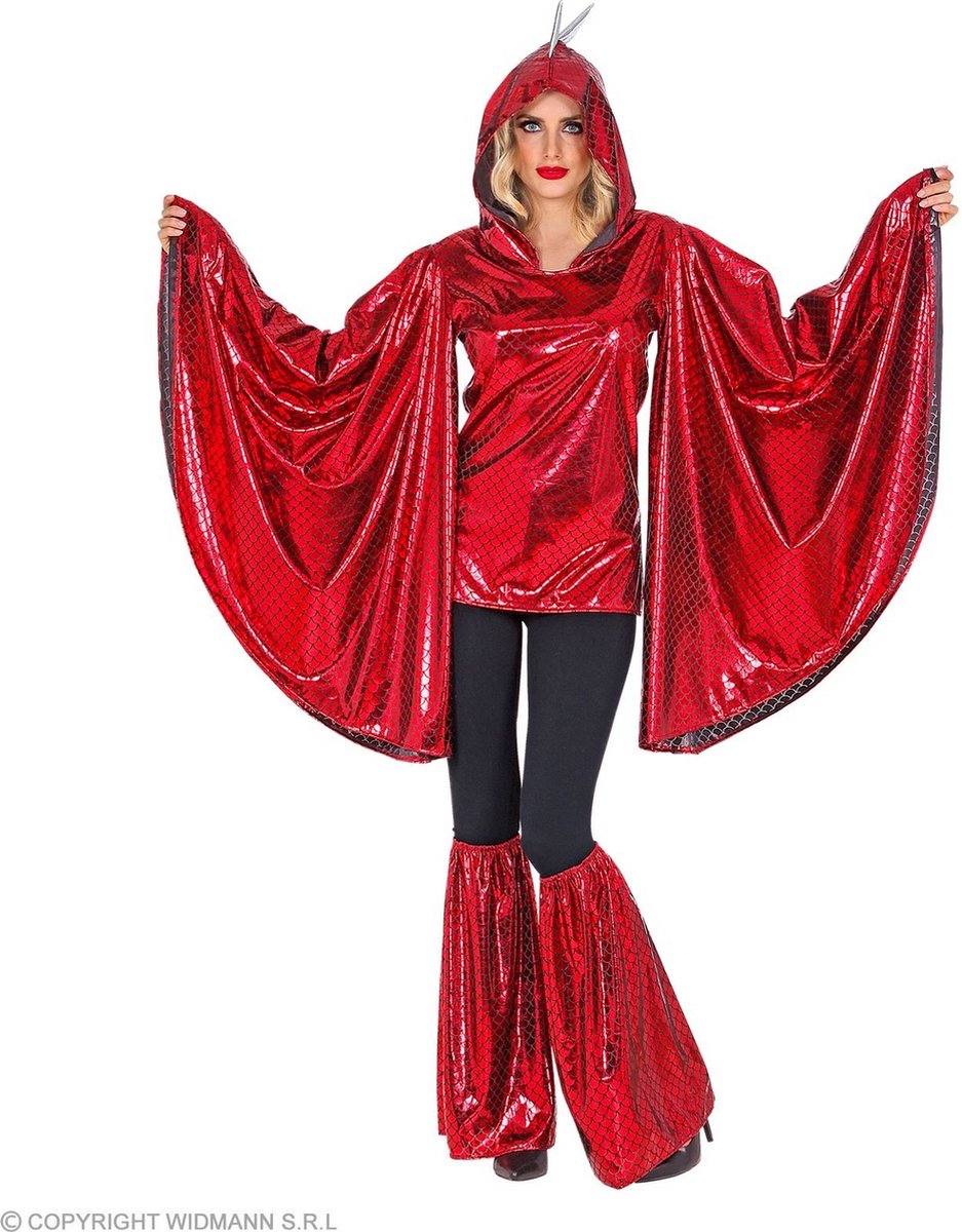 Draak Kostuum | Verleidelijke Moederdraak Rood | Vrouw | Large / XL | Halloween | Verkleedkleding